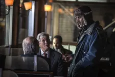 Harris Yulin and Richard Gere with Joseph Cedar at the Brooklyn Diner